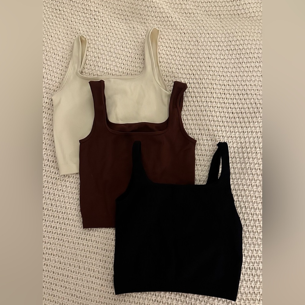 Ribbed 3 pck Basic Tanks